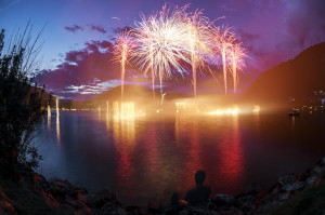 Fireworks on the Lugano Lake